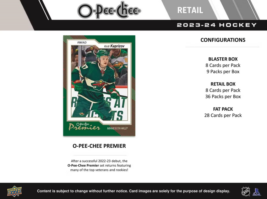 2023-24 Upper Deck O-Pee-Chee Hockey Blaster Box