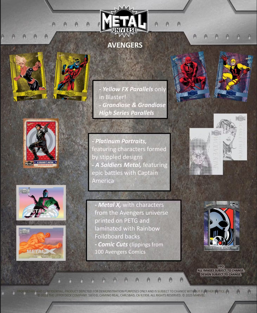 2024 Upper Deck Marvel Avengers Metal Universe 6-Pack Blaster Box