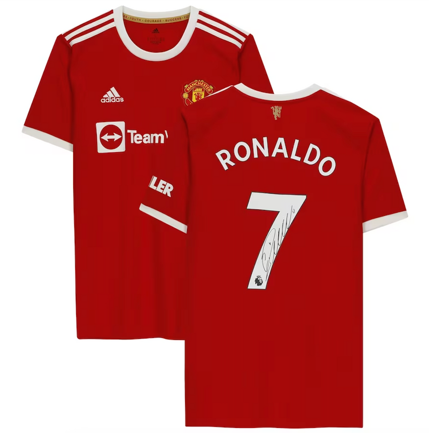 Fanatics Cristiano Ronaldo Manchester Autographed Red Adidas Jersey Cherry Collectables