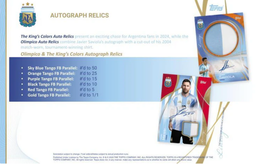 2024 Topps Argentina Lineage Soccer Hobby Box