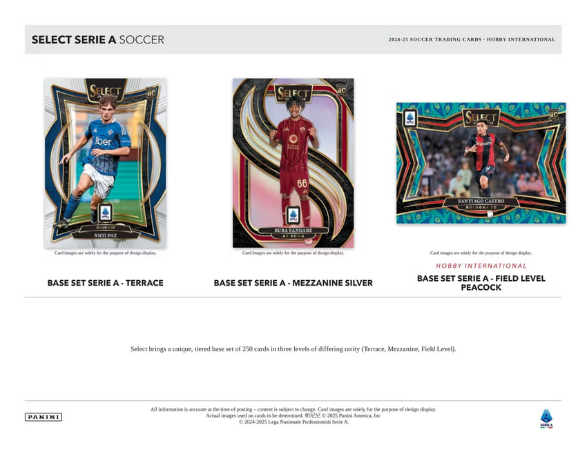 2024-25 Panini Select Serie A Soccer International Hobby Box