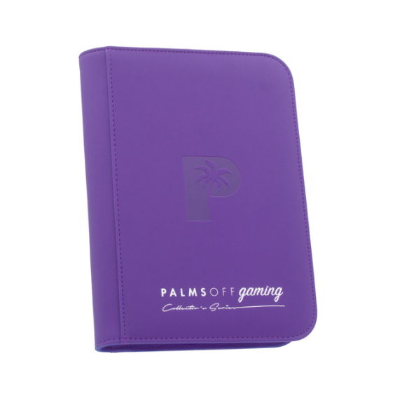 Palms Off Gaming Collectors Series 4 Pocket Zip Binder Purple