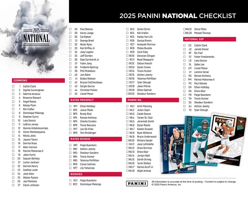 2025 Panini National Sports Convention VIP Exclusive Silver Pack