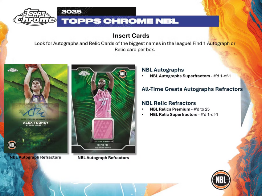 2024-25 Topps NBL Chrome Basketball Hobby Pack