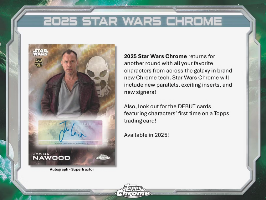 2025 Topps Star Wars Chrome 8-pack Blaster Box