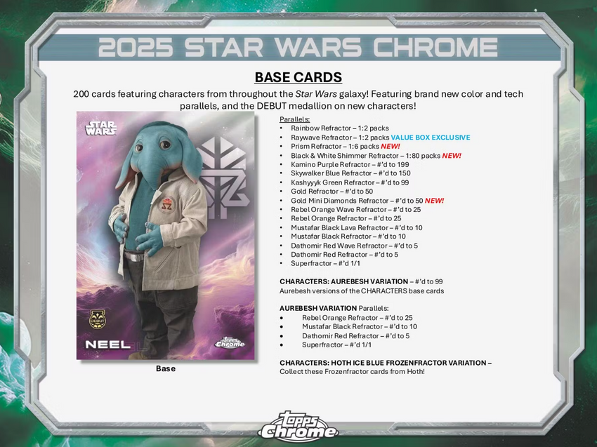 2025 Topps Star Wars Chrome 8-pack Blaster Box