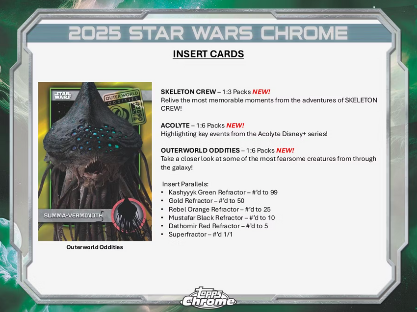 2025 Topps Star Wars Chrome 8-pack Blaster Box