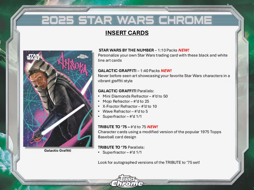 2025 Topps Star Wars Chrome 8-pack Blaster Box