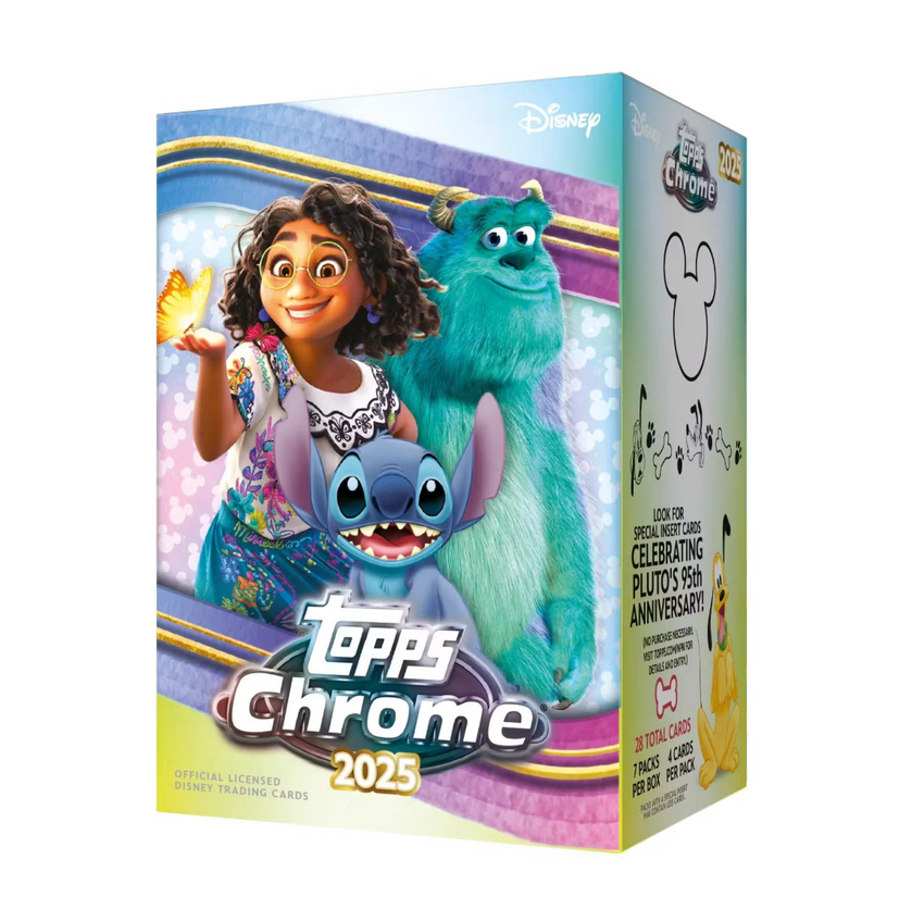 2025 Topps Disney Chrome 7-Pack Blaster Box | SuperFractor Auto 1