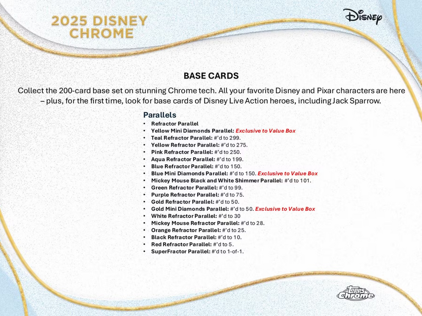 2025 Topps Disney Chrome 7-Pack Blaster Box