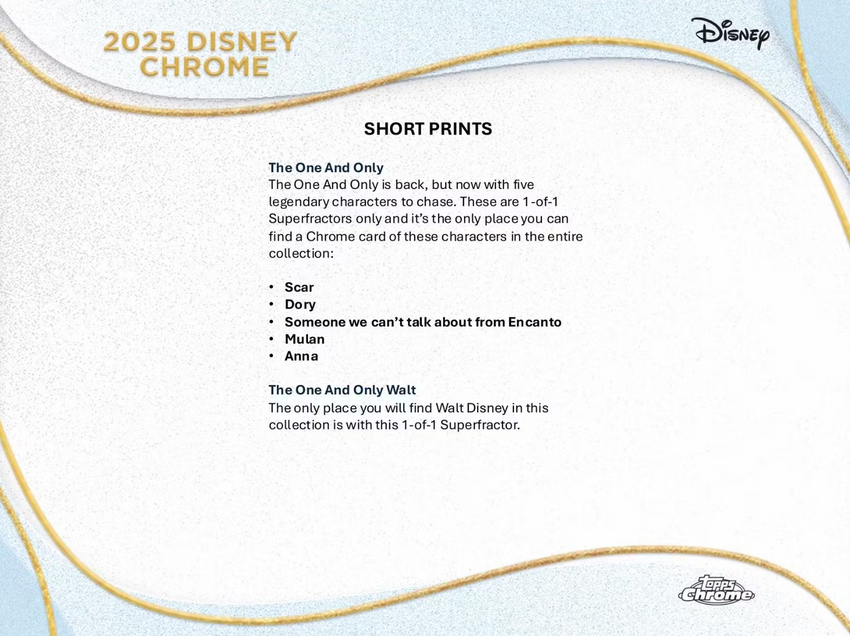 2025 Topps Disney Chrome 7-Pack Blaster Box