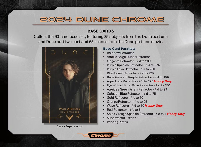 2024 Topps Dune Chrome Hobby Box