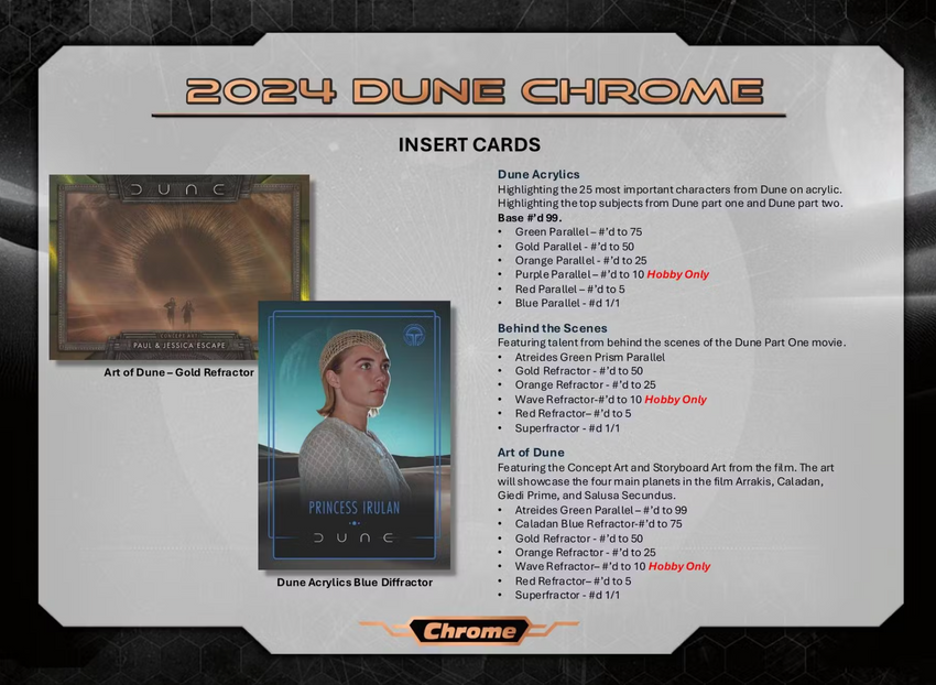 2024 Topps Dune Chrome Hobby Box