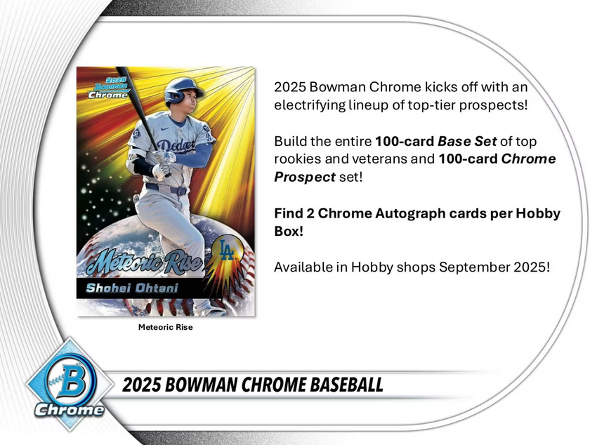 2025 Bowman Chrome Baseball Hobby Box