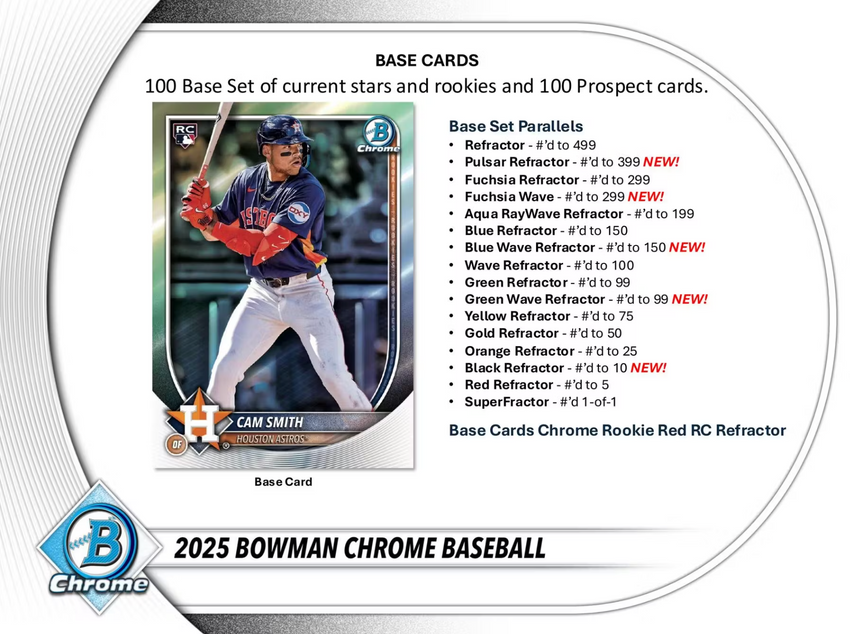 2025 Bowman Chrome Baseball Hobby Box