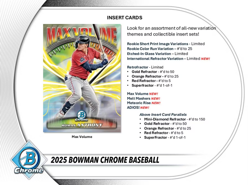 2025 Bowman Chrome Baseball Hobby Box