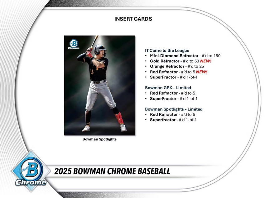 2025 Bowman Chrome Baseball Hobby Box
