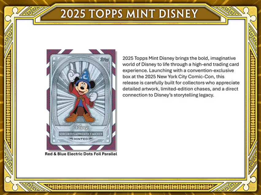2025 Topps Disney Mint Hobby Box