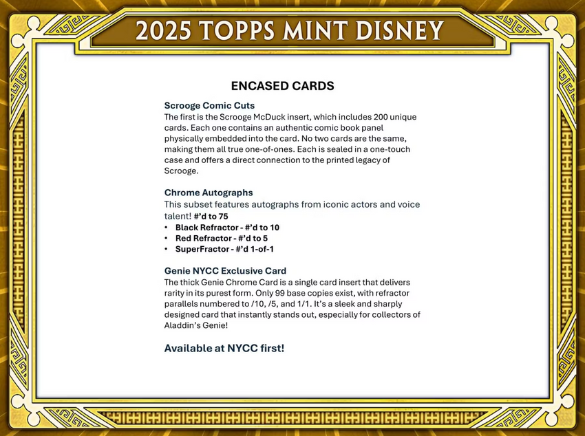 2025 Topps Disney Mint Hobby Box