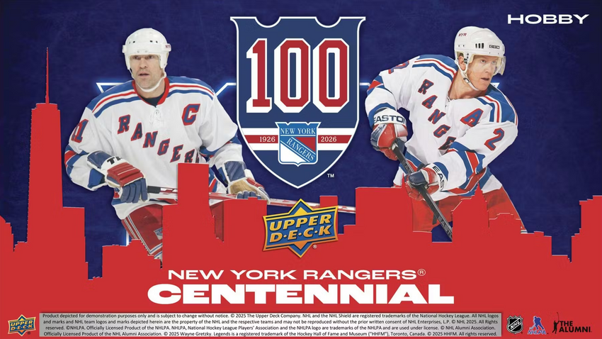 2025-26 Upper Deck New York Rangers Centennial Hockey Hobby Box (Pre Order)
