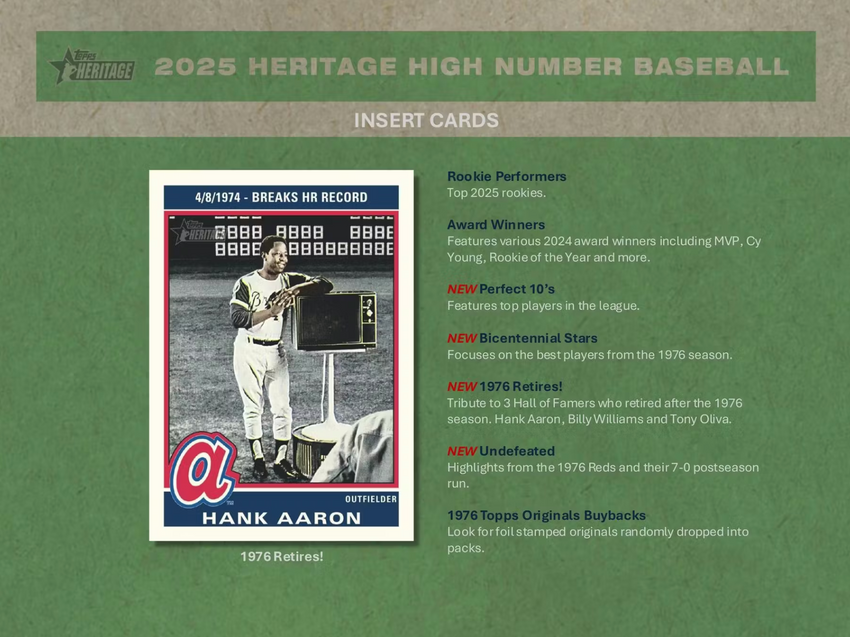 2025 Topps Heritage High Number Baseball Hobby Box (Pre Order)