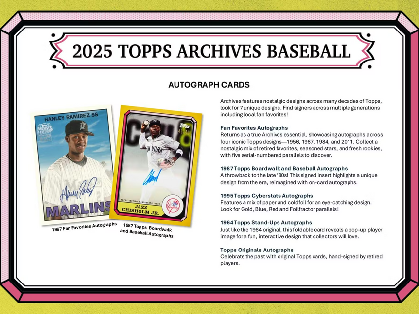2025 Topps Archives Baseball Hobby Box (Pre Order)