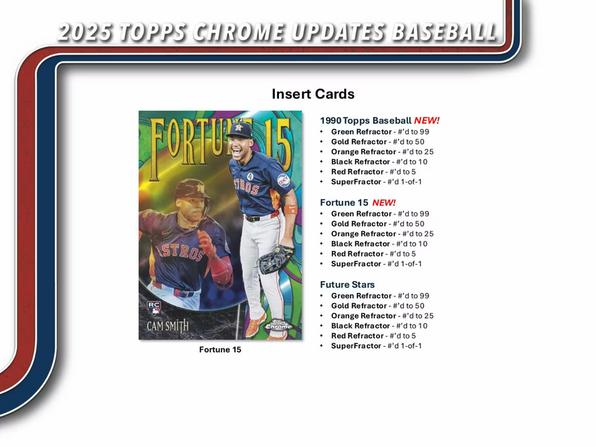 2025 Topps Chrome Update Series Baseball 7-Pack Blaster Box (Pre Order)