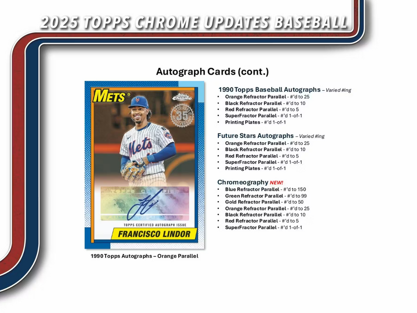 2025 Topps Chrome Update Series Baseball 7-Pack Blaster Box (Pre Order)