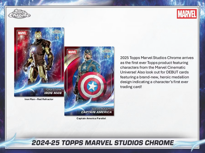 2024-25 Topps Marvel Studios Chrome Hobby Box (Pre Order)