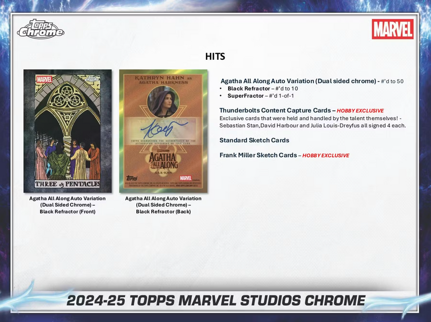 2024-25 Topps Marvel Studios Chrome Hobby Box (Pre Order)