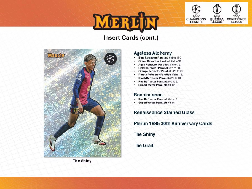 2024-25 Topps Chrome Merlin UEFA Club Competitions Soccer Hobby Box