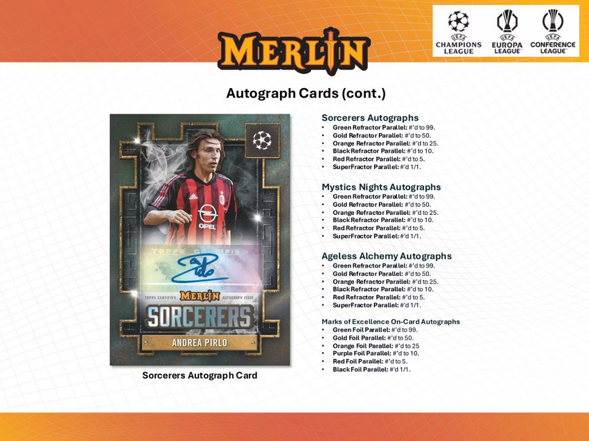 2024-25 Topps Chrome Merlin UEFA Club Competitions Soccer Hobby Box