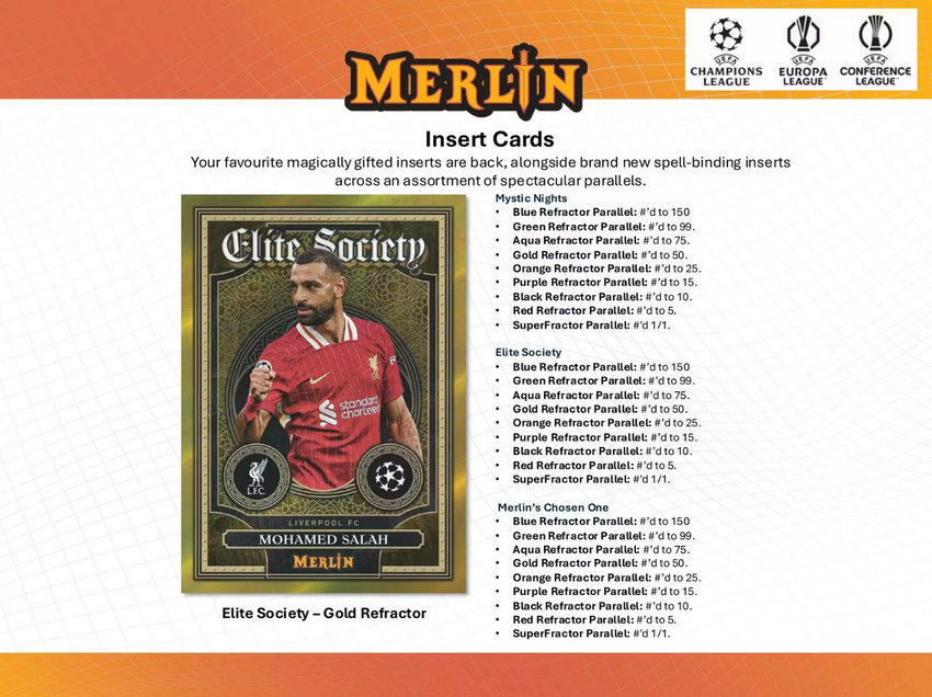 2024-25 Topps Chrome Merlin UEFA Club Competitions Soccer 7-Pack Blaster Box