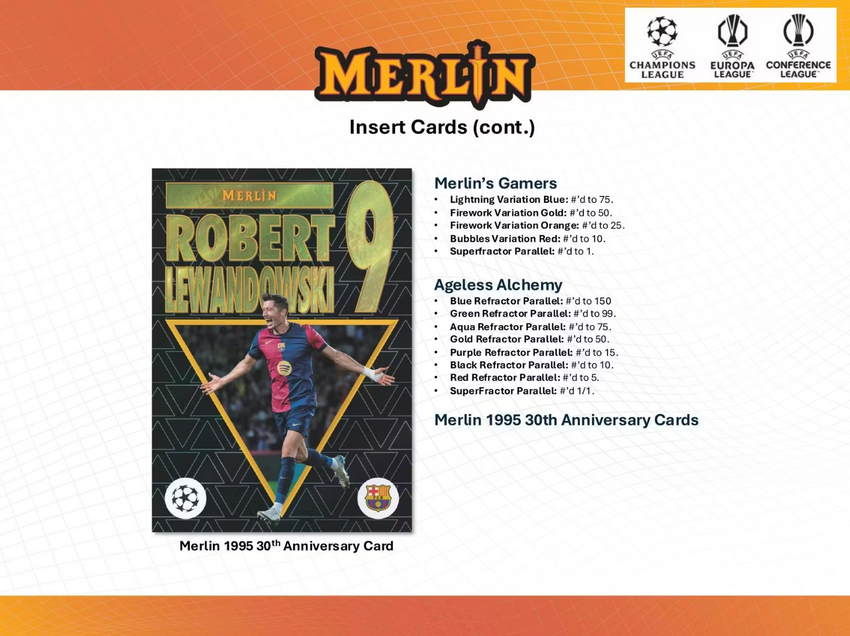 2024-25 Topps Chrome Merlin UEFA Club Competitions Soccer 7-Pack Blaster Box