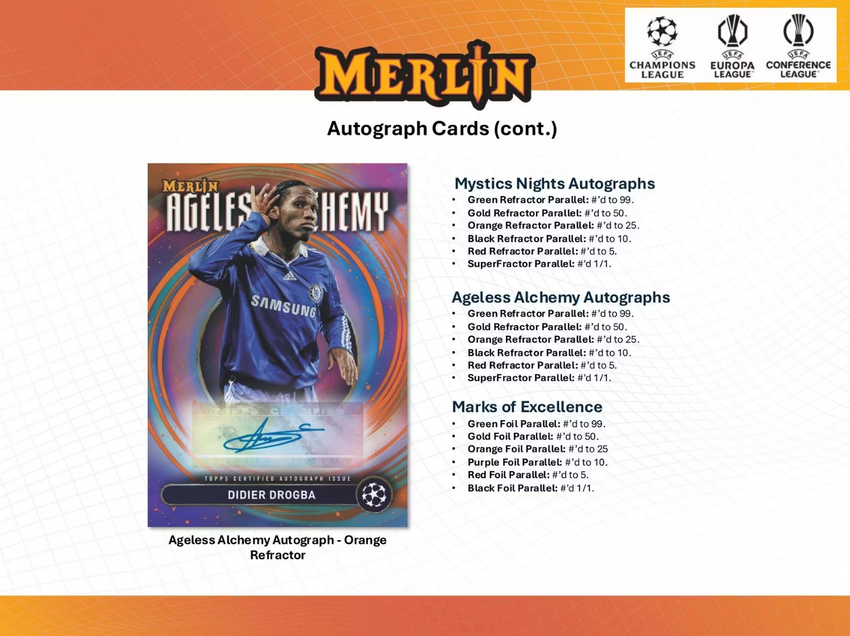 2024-25 Topps Chrome Merlin UEFA Club Competitions Soccer 7-Pack Blaster Box
