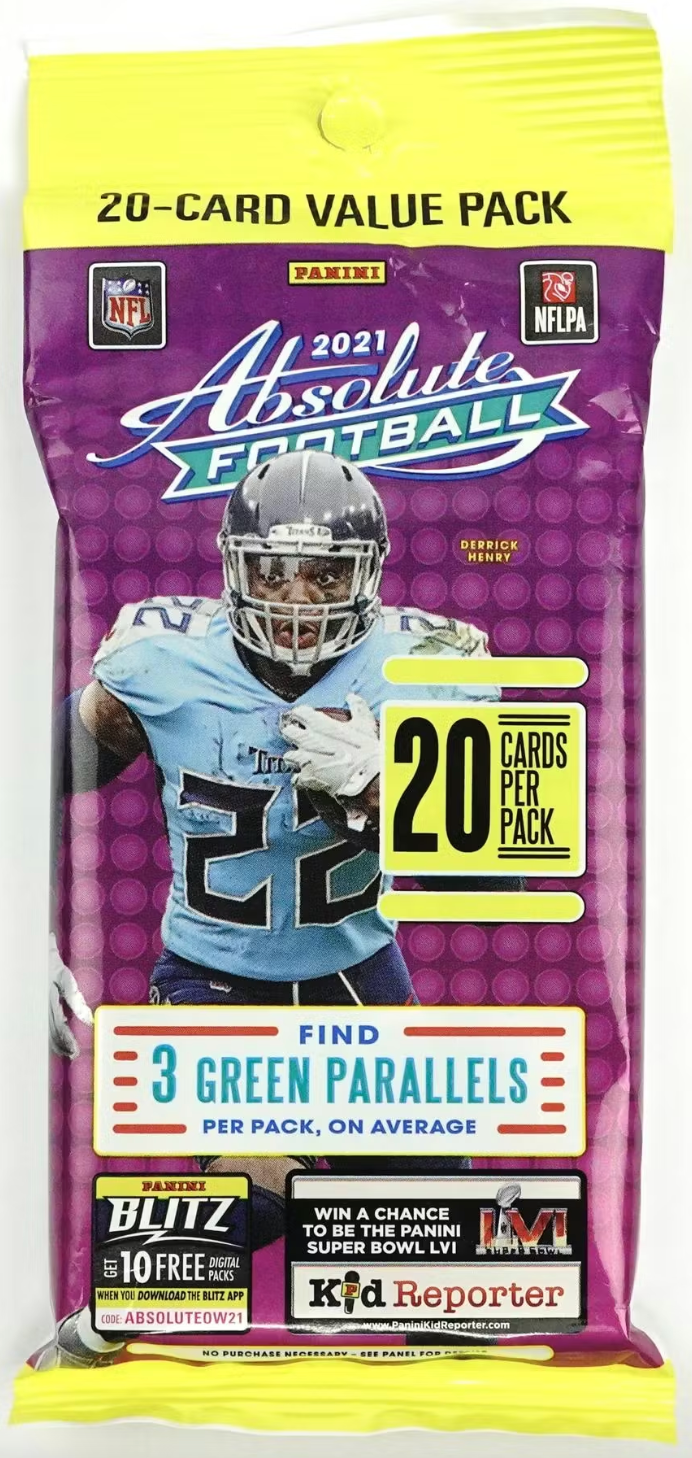 2021 Panini Absolute Football Jumbo Value Pack