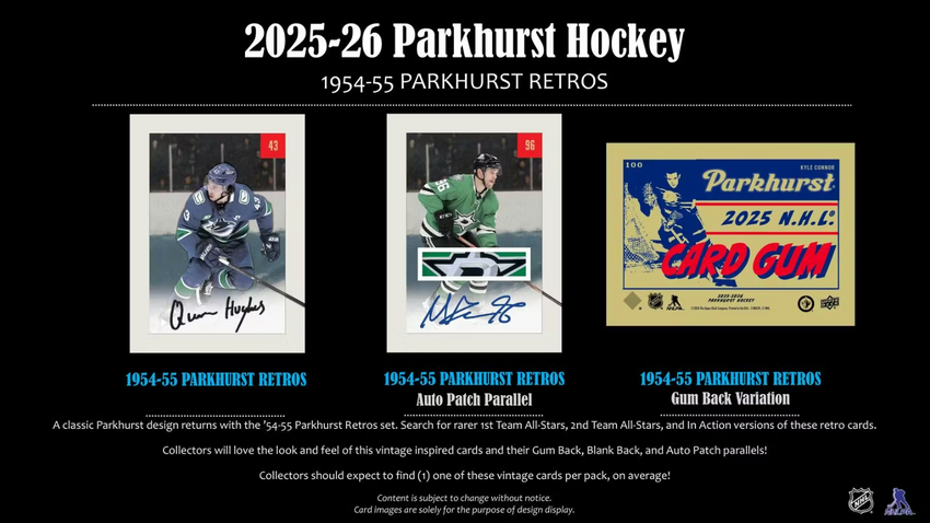 2025-26 Upper Deck Parkhurst Hockey Hobby Box (Pre Order)