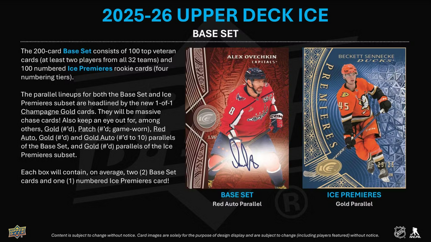 2025-26 Upper Deck Ice Hockey Hobby Box (Pre Order)