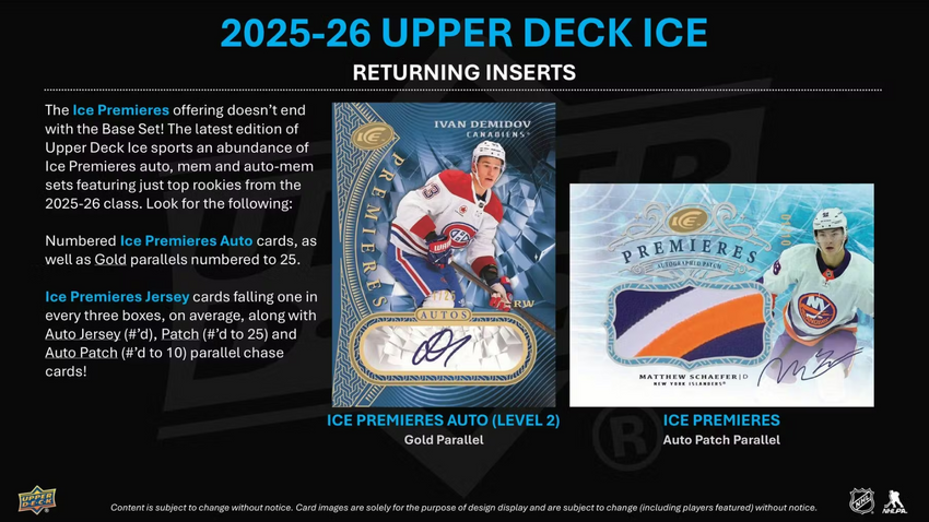 2025-26 Upper Deck Ice Hockey Hobby Box (Pre Order)