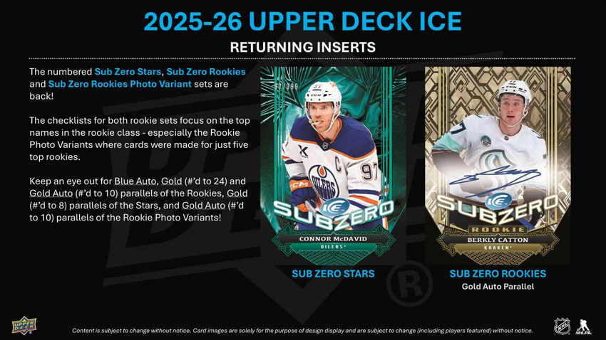 2025-26 Upper Deck Ice Hockey Hobby Box (Pre Order)