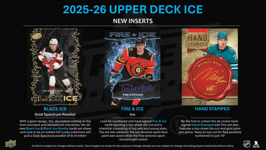 2025-26 Upper Deck Ice Hockey Hobby Box (Pre Order)