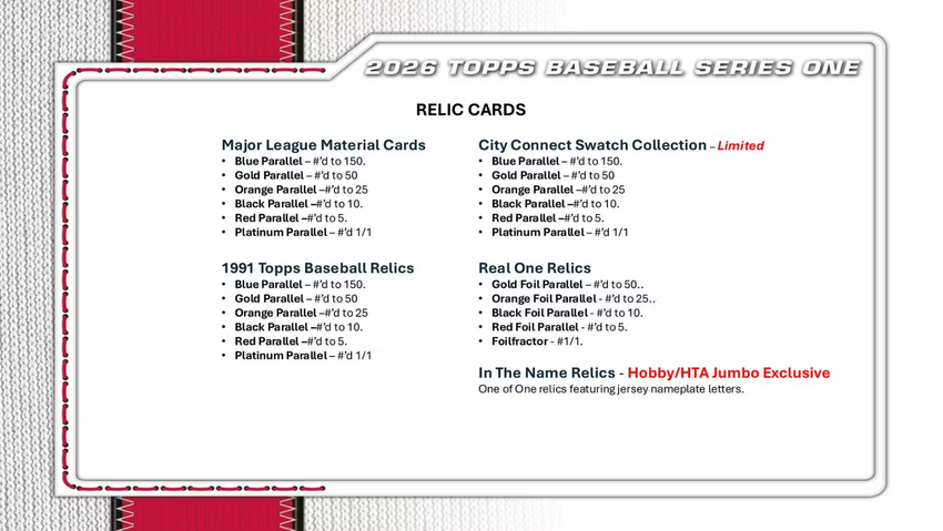 2026 Topps Series 1 Baseball Hobby Box (Pre Order)