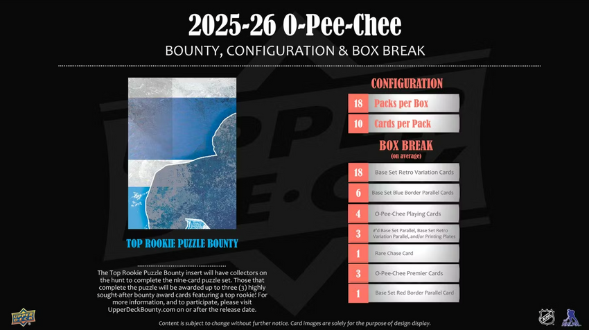 2025-26 Upper Deck O-Pee-Chee Hockey Hobby Box