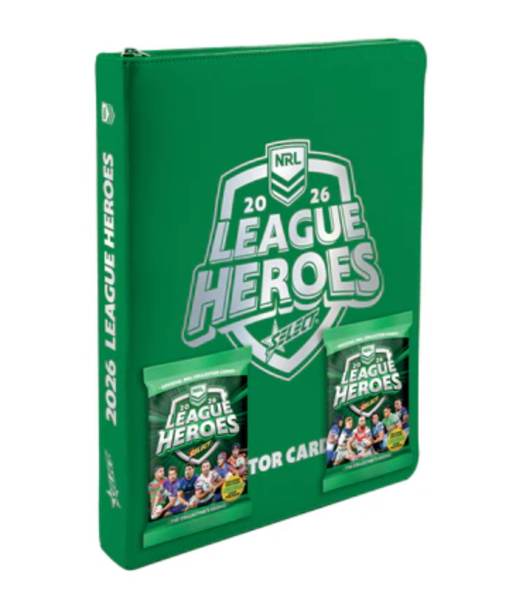 2026 Select NRL League Heroes Vinyl Album + 2 Packets