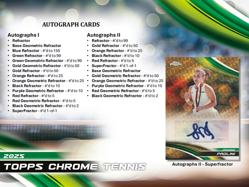 2025 Topps Chrome Tennis Breakers Delight Box