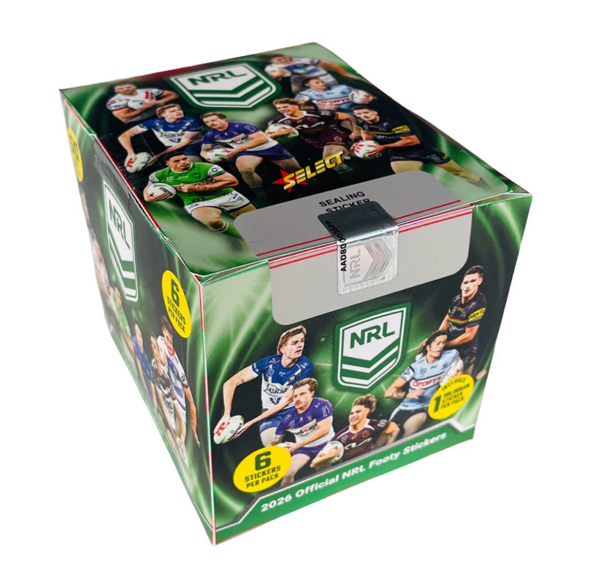 2026 Select Official NRL Footy Stickers Box (50 Packs)