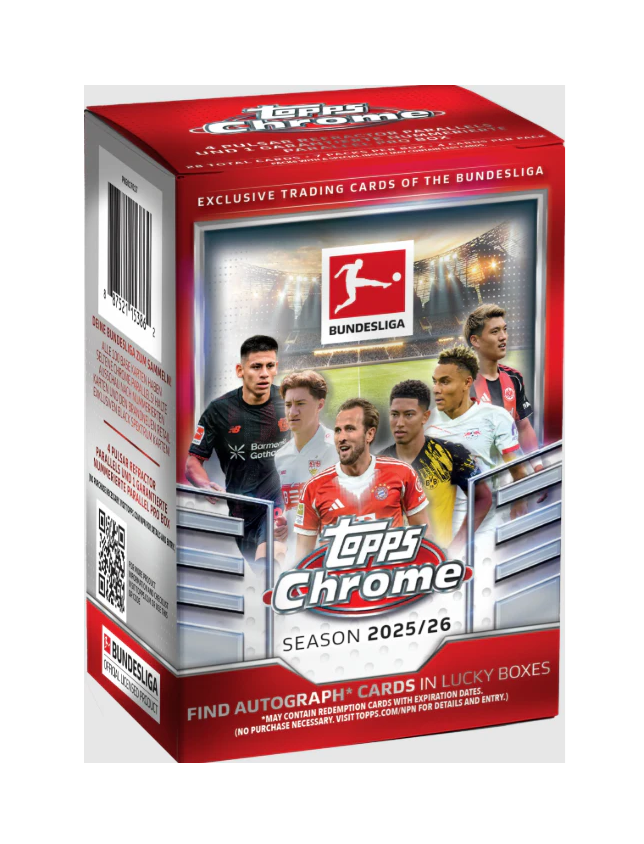 2025-26 Topps Chrome Bundesliga Soccer Blaster Box