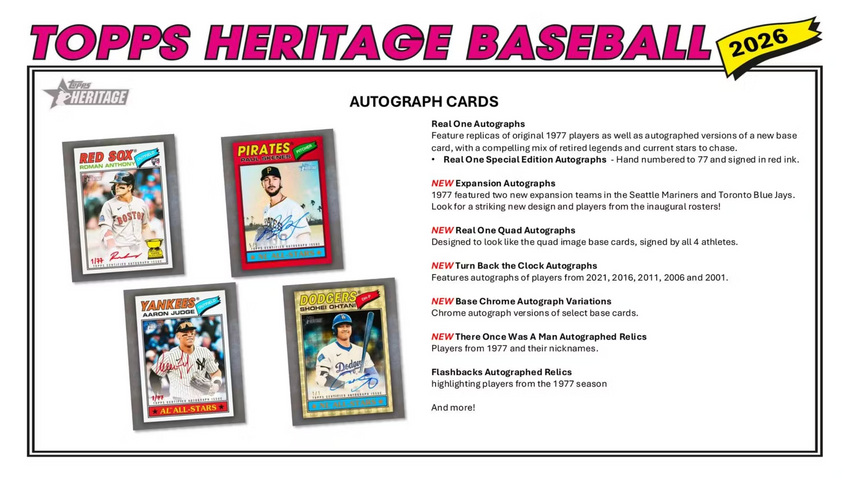 2026 Topps Heritage Baseball Blaster Box