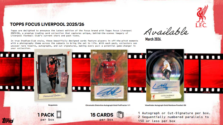 2025-26 Topps Focus Liverpool Soccer Hobby Box