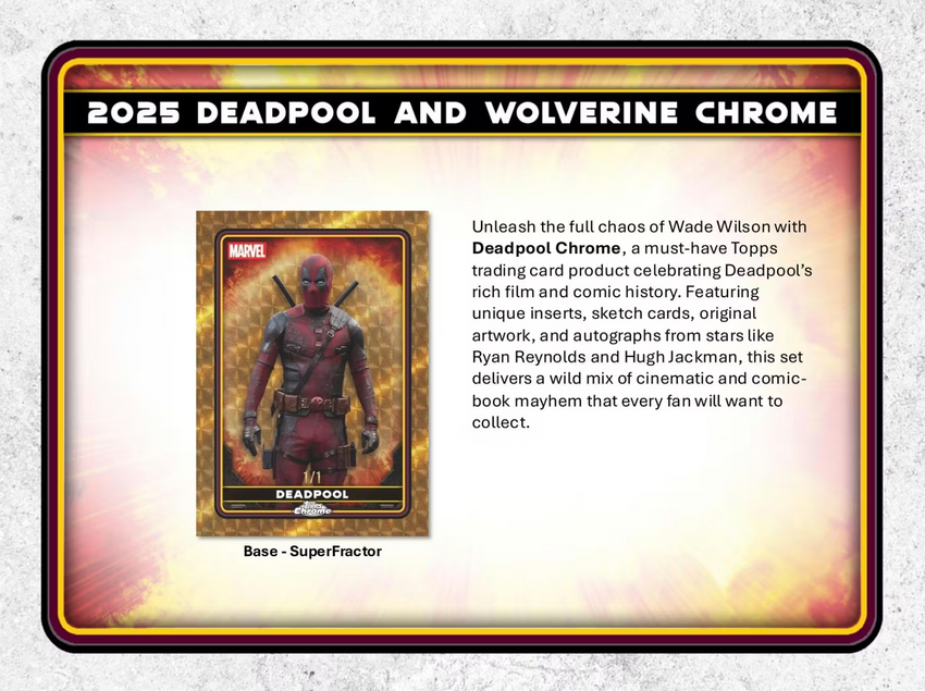 2025 Topps Deadpool Chrome Hobby Box